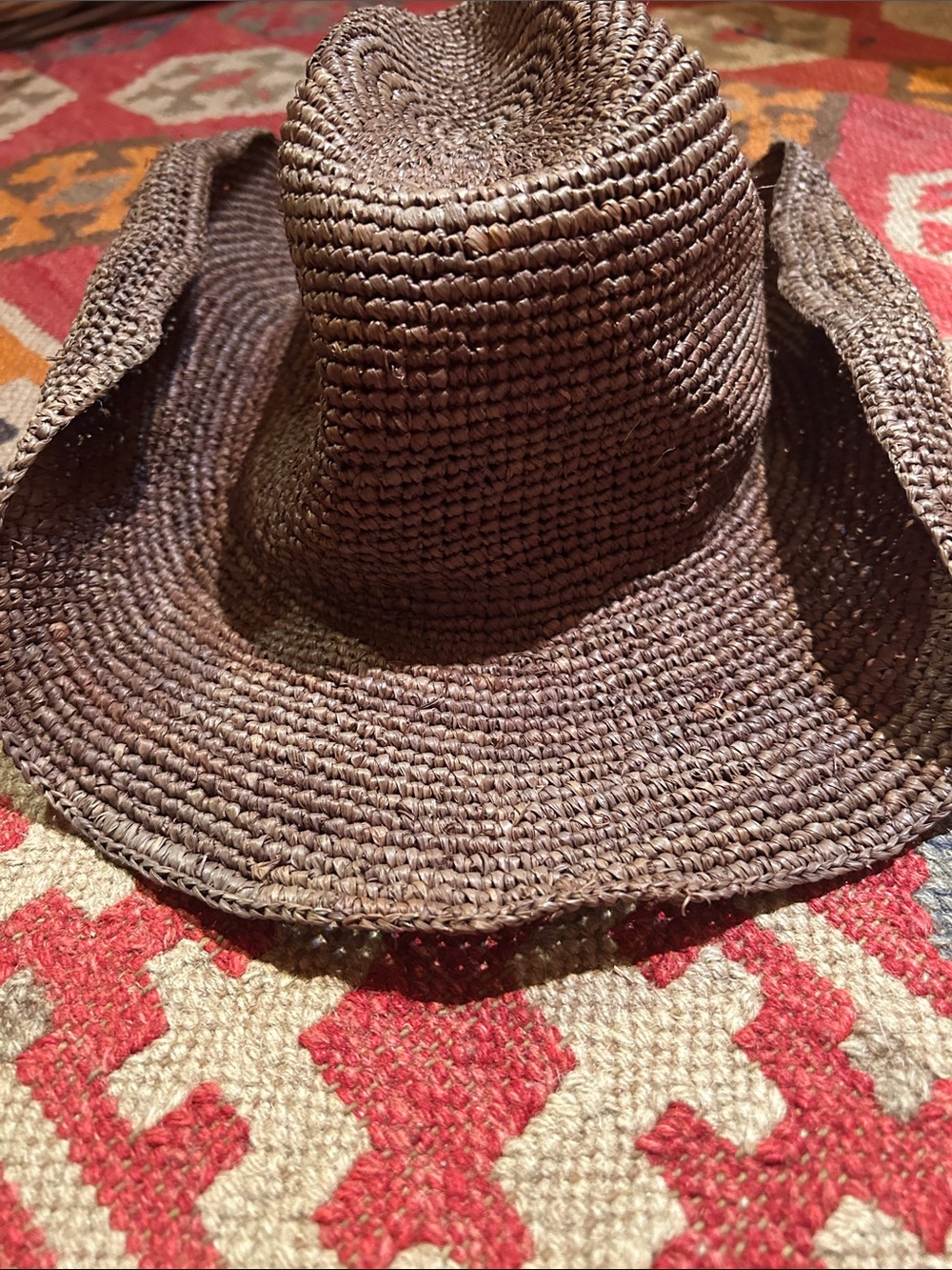 Monday Swimwear Exuma Raffia Brown Straw Hat - Picture 9 of 10